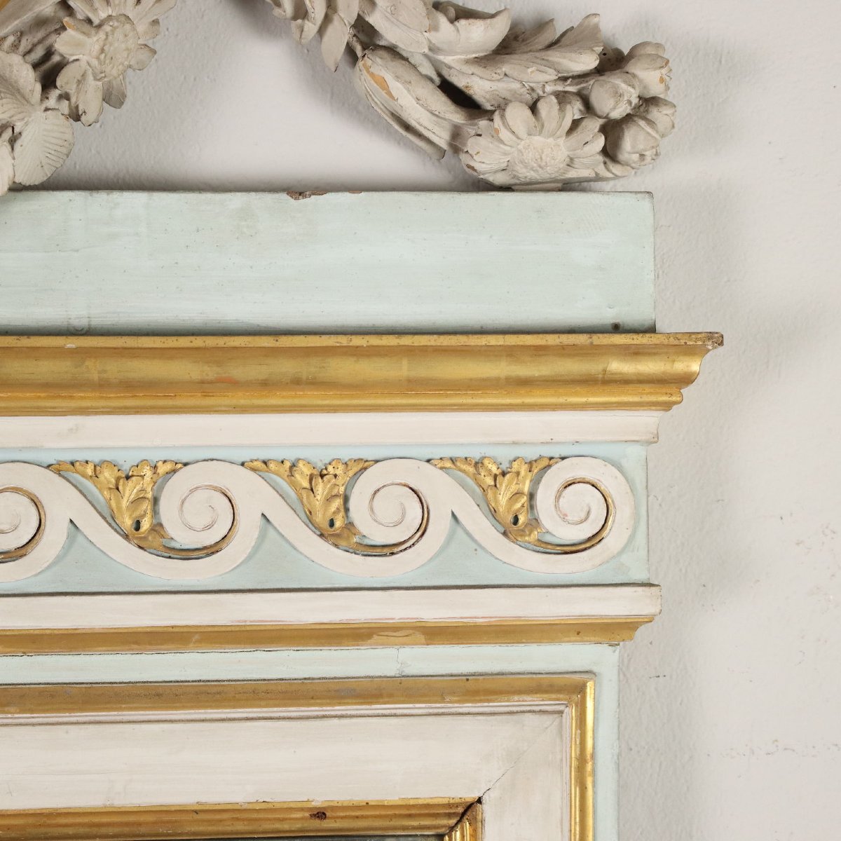 Neoclassical Lacquered Mirror, Lombardy, Italy, Last Quarter Of The 18th Century-photo-7