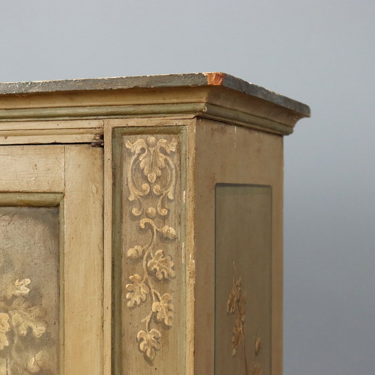 Buffet Baroque Ancien Sapin Peuplier Italie du XIXe Siècle-photo-4