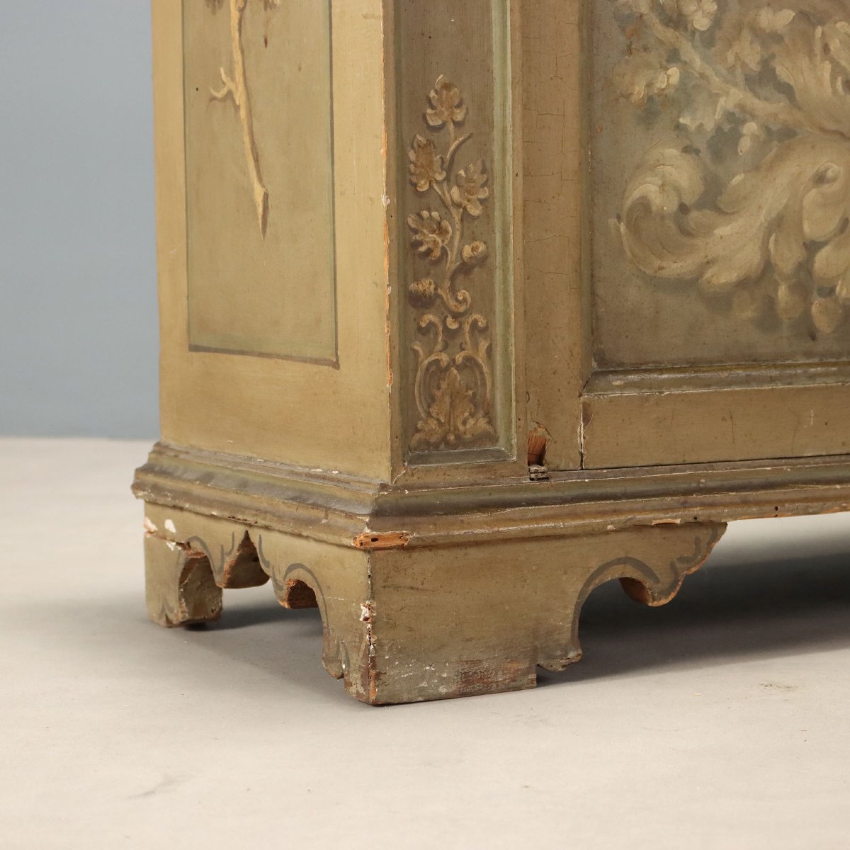 Buffet Baroque Ancien Sapin Peuplier Italie du XIXe Siècle-photo-4