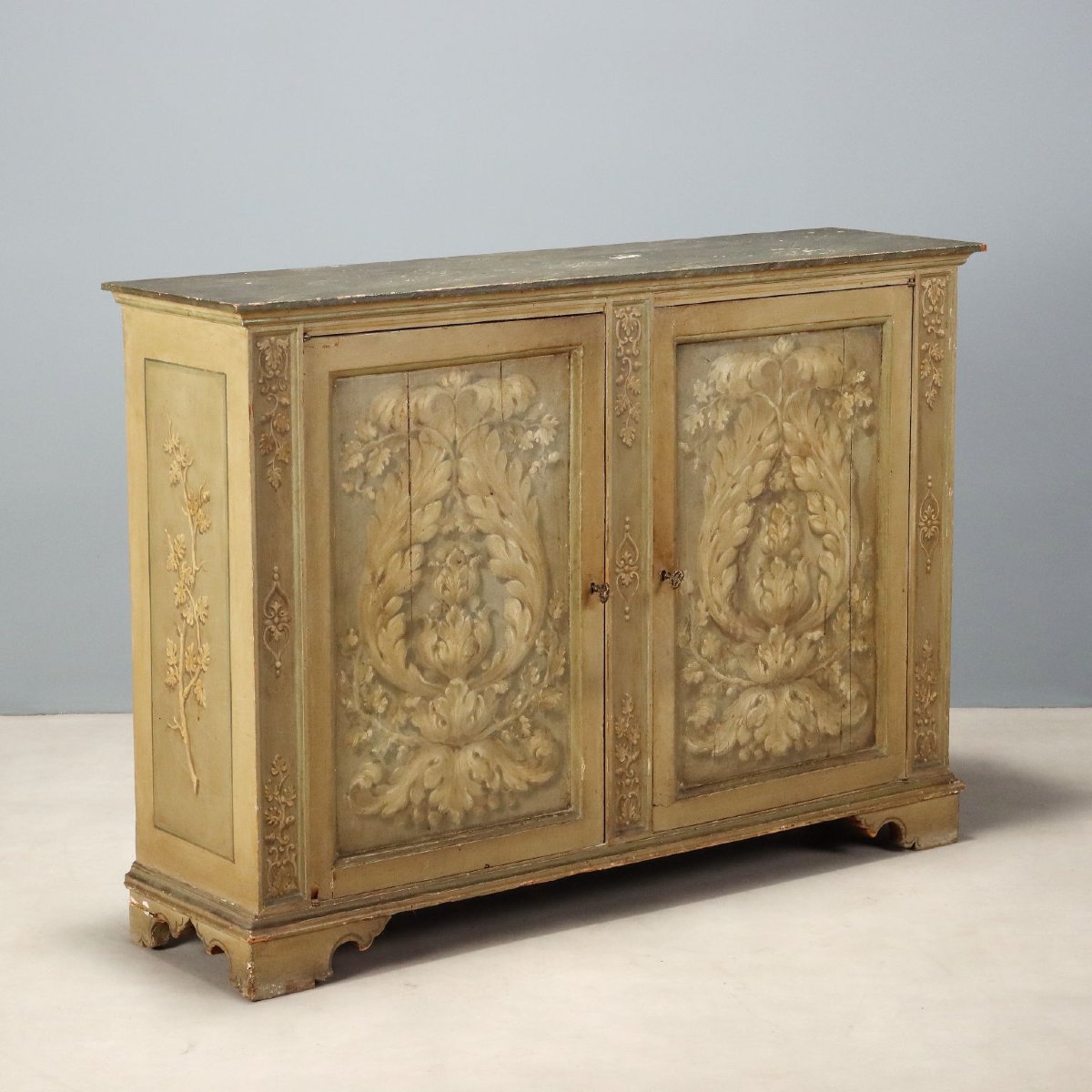 Buffet Baroque Ancien Sapin Peuplier Italie du XIXe Siècle