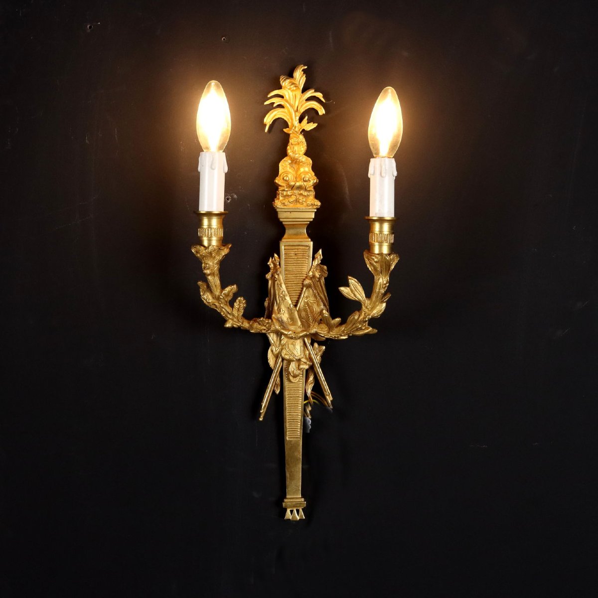 Pair Of Neoclassical-style Wall Sconces, Italy, 20th Century-photo-3