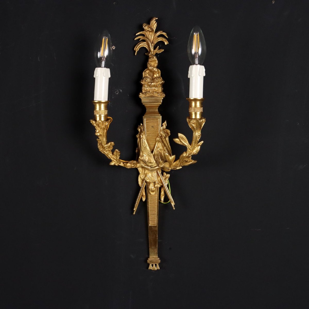 Pair Of Neoclassical-style Wall Sconces, Italy, 20th Century-photo-1
