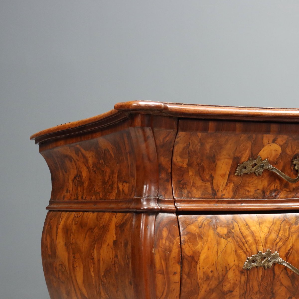 Antique Chests Of Drawers Wanut Burl Veneer Italy XVIII Century Originals-photo-2