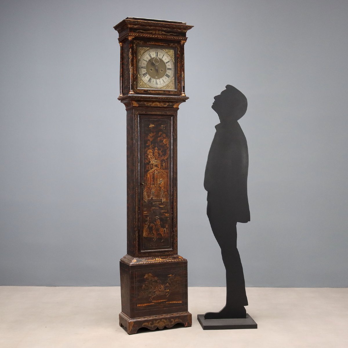 Antique Pendulum Clock Francis Robinson Oak XVIII Century Original-photo-3