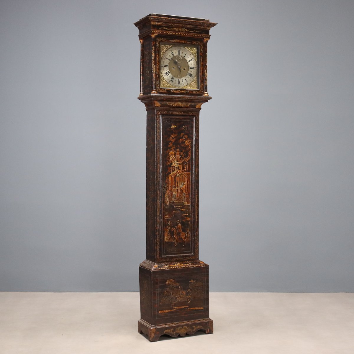Antique Pendulum Clock Francis Robinson Oak XVIII Century Original