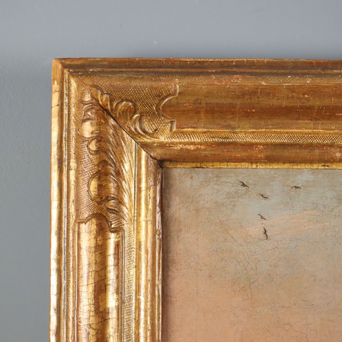 Antique Painting Landscape Oil On Canvas Italy XVIII Century Original-photo-5