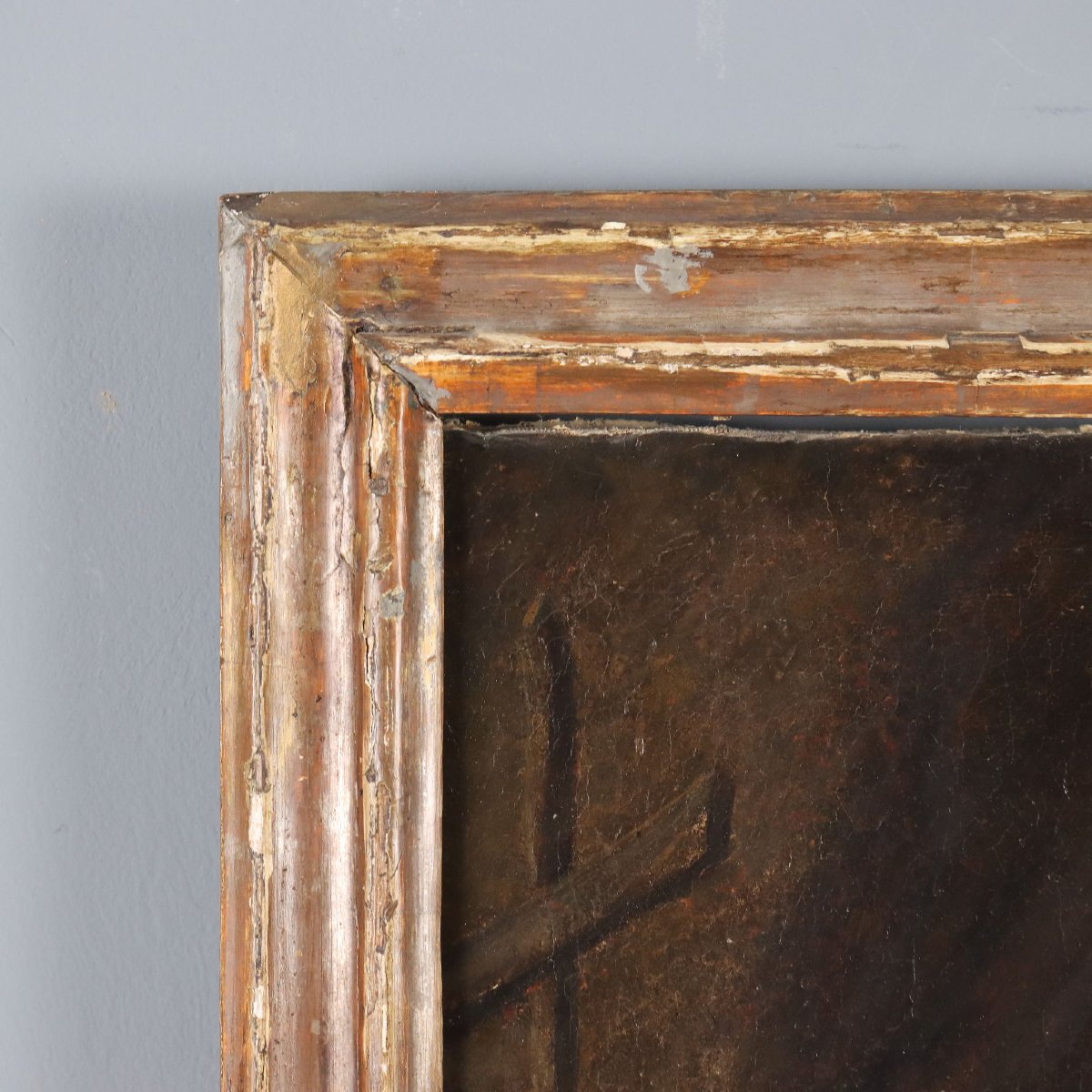Antique Painting Saint Onophrius The Penitent Oil On Canvas '600 Original-photo-6