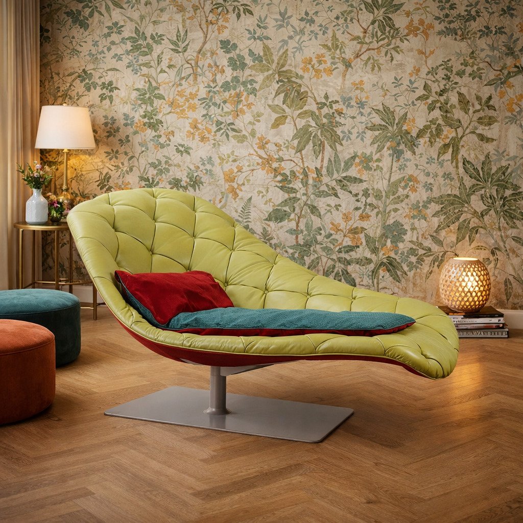 Vintage 2000s Bohemian Chaise Longue Design Patricia Urquiola For Moroso Italy-photo-2