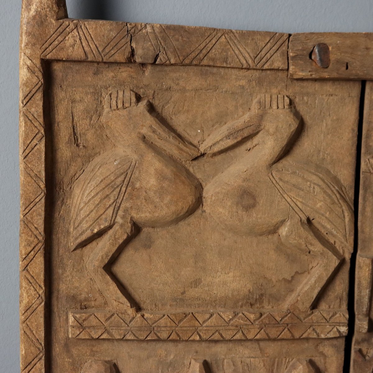 Porte de Grenier Ancienne Bois Art Dogon Mali XXe Siècle Originale-photo-3