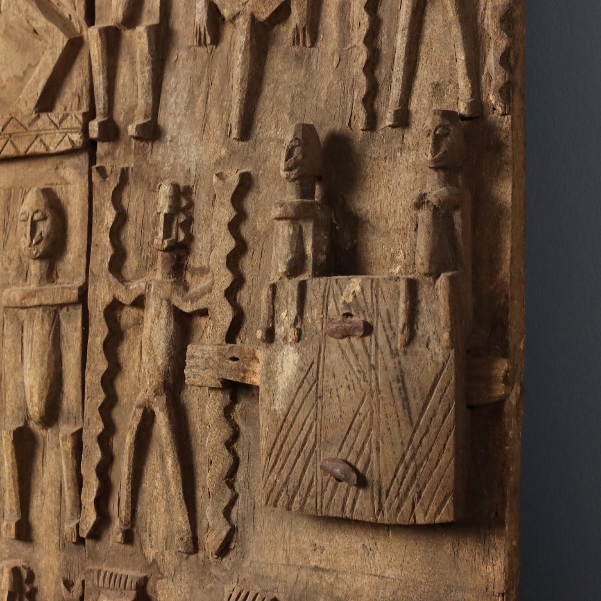 Porte de Grenier Ancienne Bois Art Dogon Mali XXe Siècle Originale-photo-2