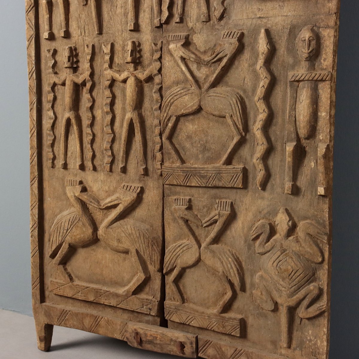Porte de Grenier Ancienne Bois Art Dogon Mali XXe Siècle Originale-photo-3
