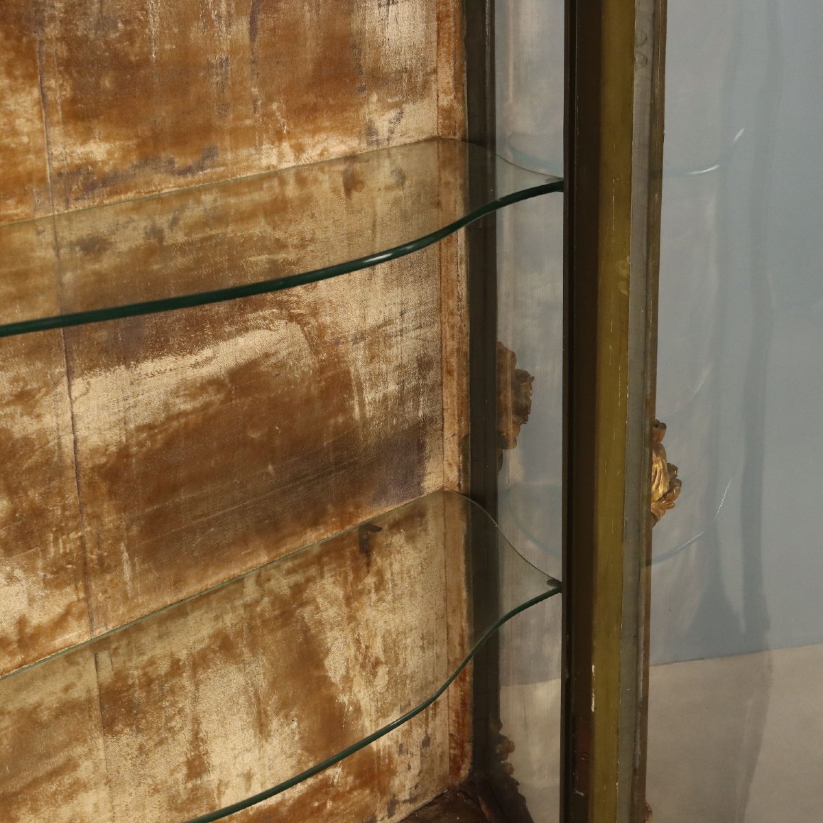 Barocchetto-style Corner Display Cabinet - Carved Wood, Italy, Late 19th Century-photo-5