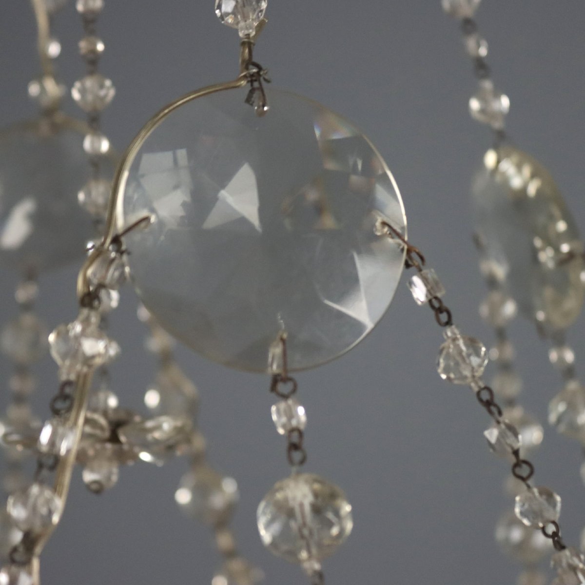 Lustre en Verre avec Perles et Gouttes  Italie, fin du XIXe siècle-photo-3