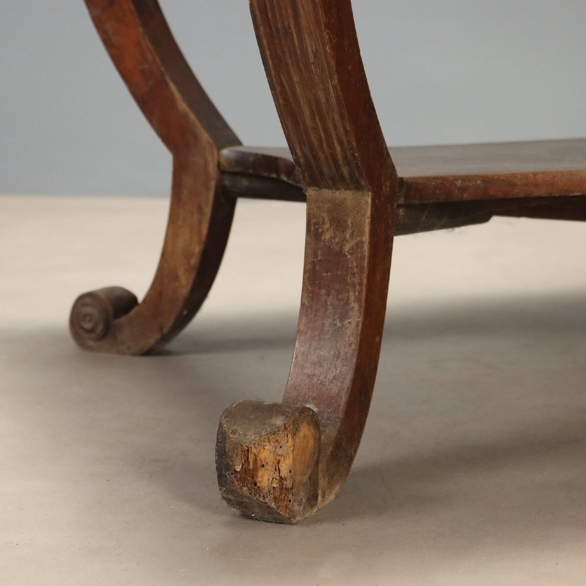 Bureau Empire en Noyer avec Plateau en Marbre - Début XIXe Siècle-photo-3
