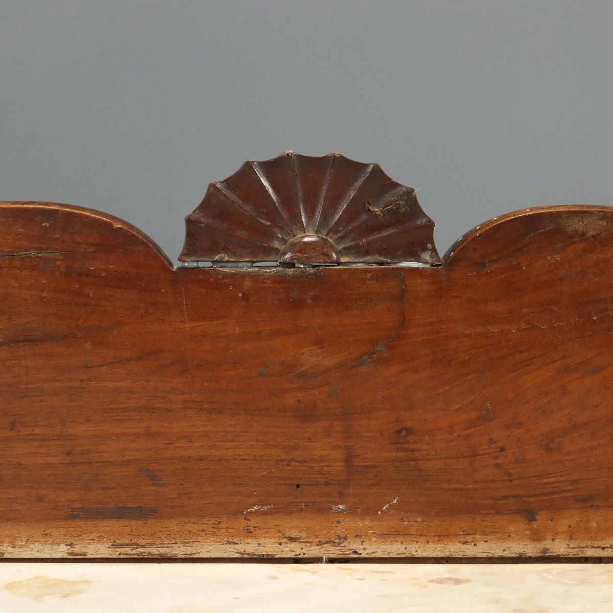 Bureau Empire en Noyer avec Plateau en Marbre - Début XIXe Siècle-photo-1