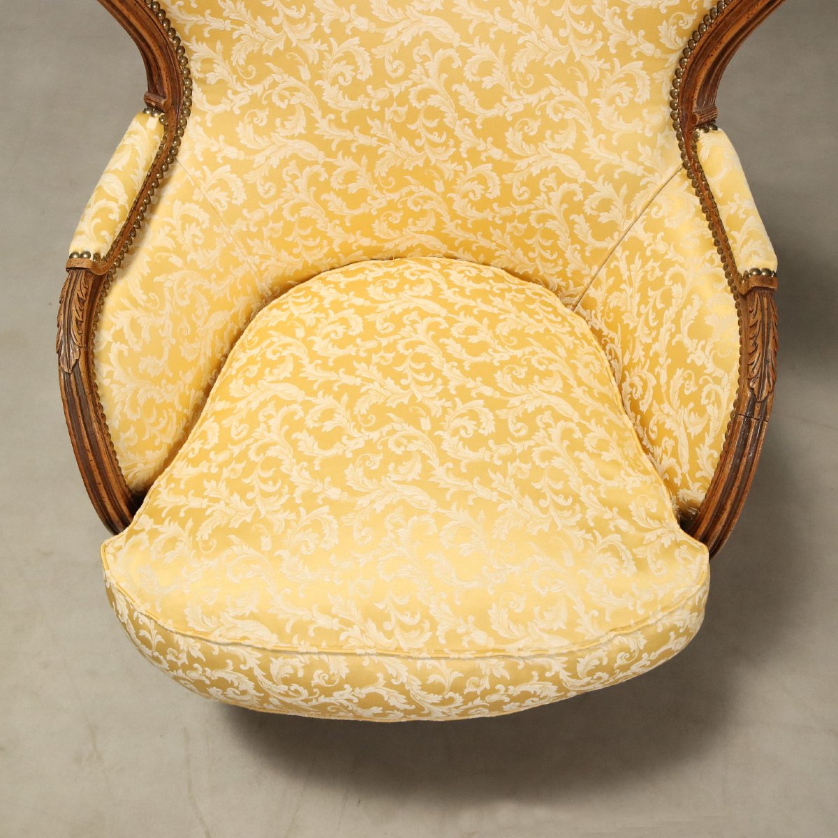 Paire de Fauteuils en Noyer - Italie XXe Siècle-photo-4
