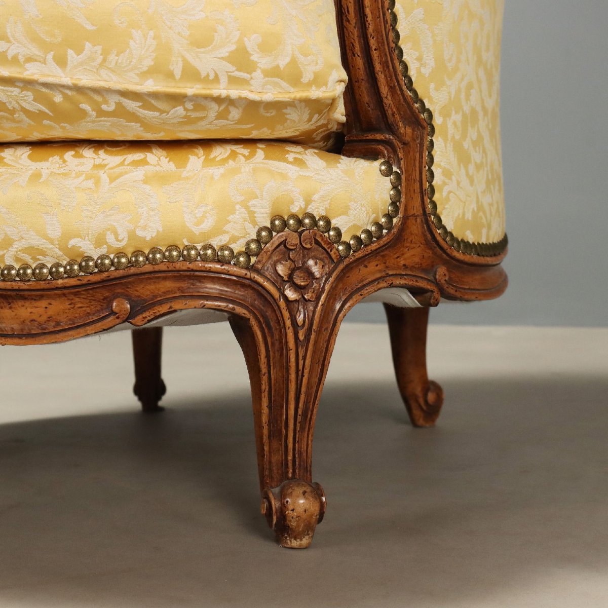 Paire de Fauteuils en Noyer - Italie XXe Siècle-photo-4