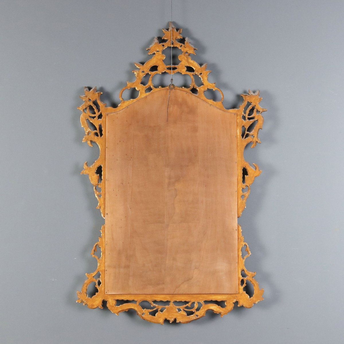 Early 20th-century Italian Barocchetto-style Gilded Wooden Mirror-photo-5