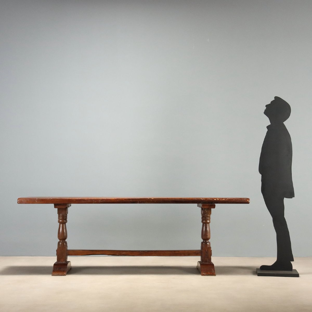 Walnut Table With Antique Wood - 20th-century Italy-photo-2