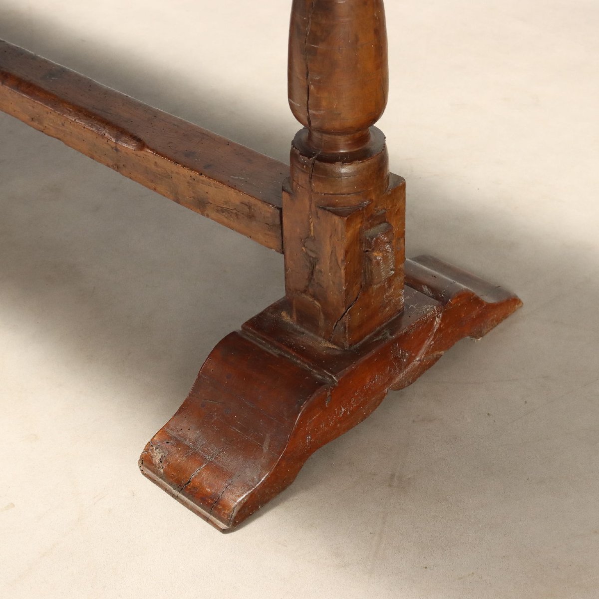 Walnut Table With Antique Wood - 20th-century Italy-photo-3