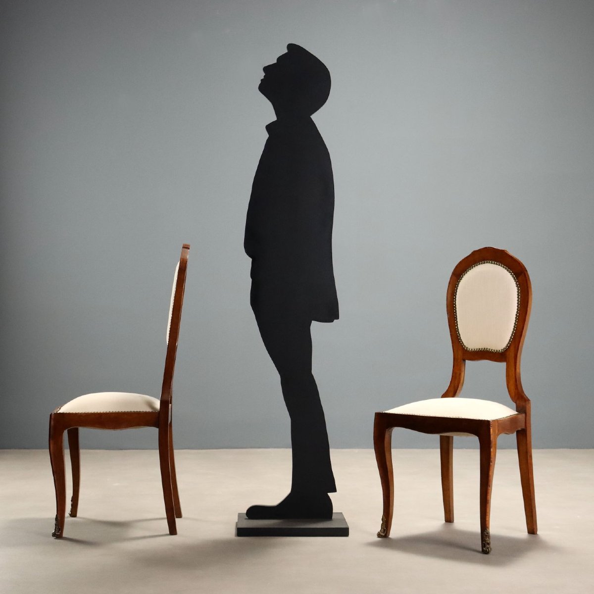 Walnut Chairs With Rosewood Trim, Italy, Mid-19th Century-photo-2
