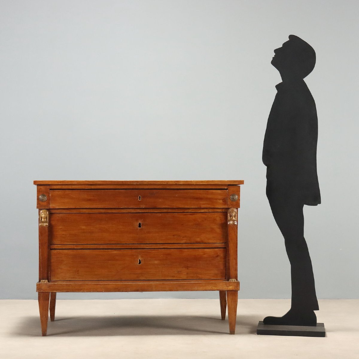 Commode Empire en Noyer - Vénétie Début XIXe Siècle-photo-2