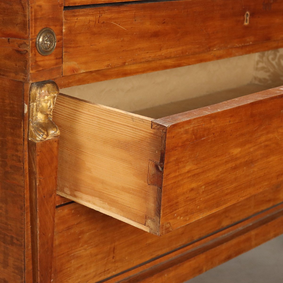 Commode Empire en Noyer - Vénétie Début XIXe Siècle-photo-3