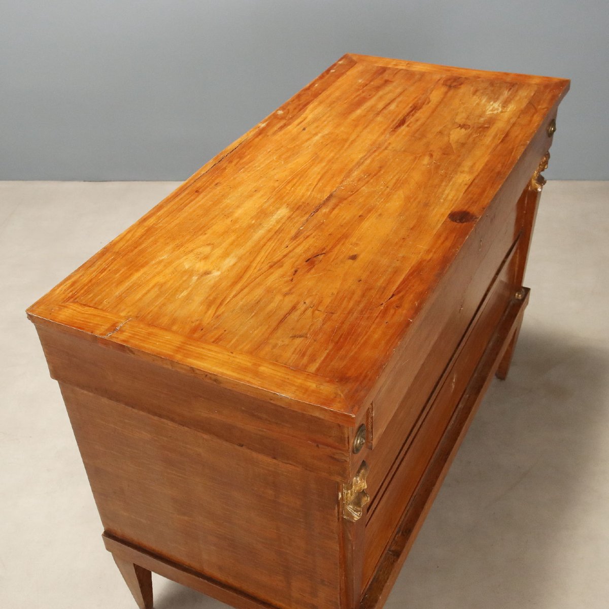 Commode Empire en Noyer - Vénétie Début XIXe Siècle-photo-1