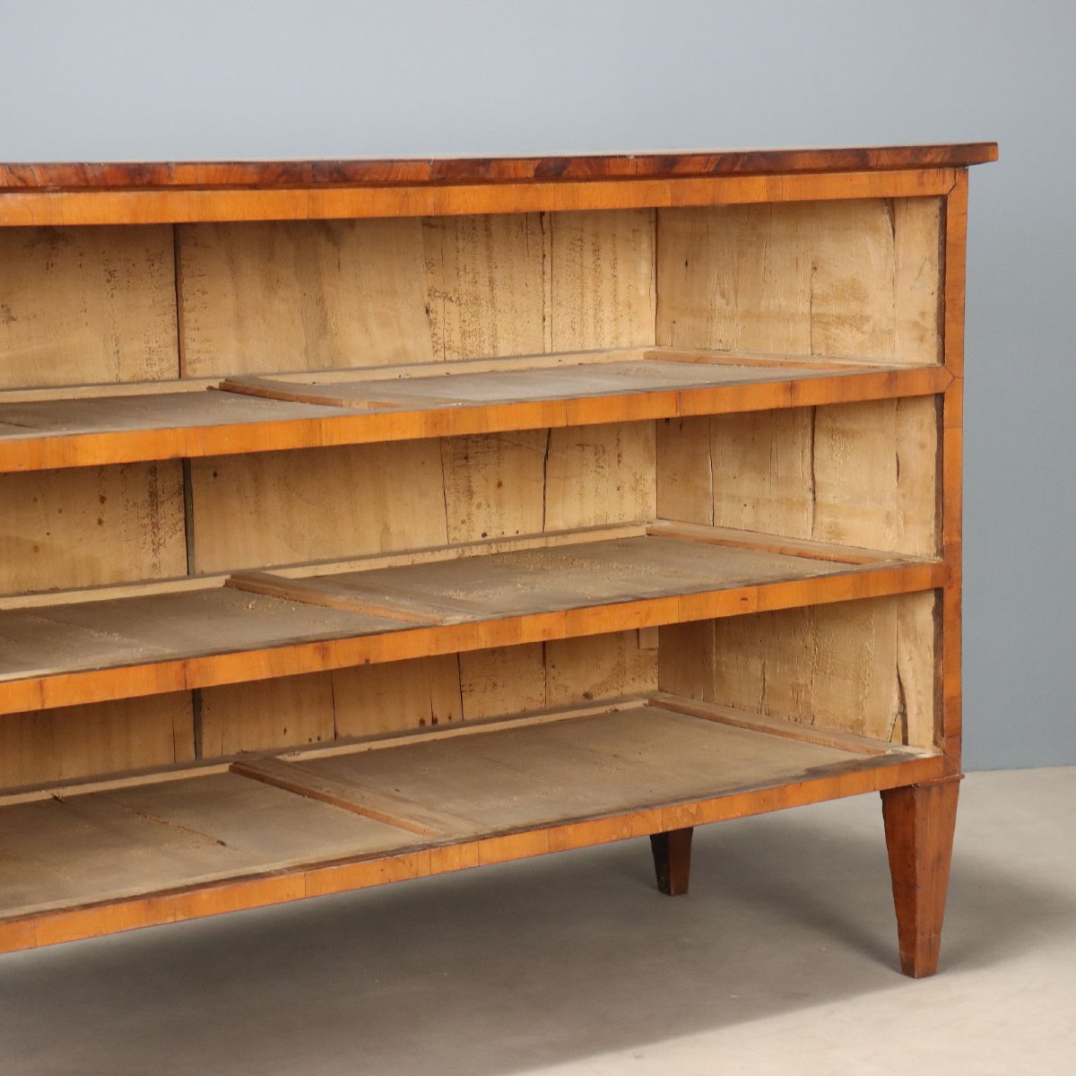 Commode Néoclassique en Noyer et Ronce Émilie, dernier quart du XVIIIe siècle-photo-4