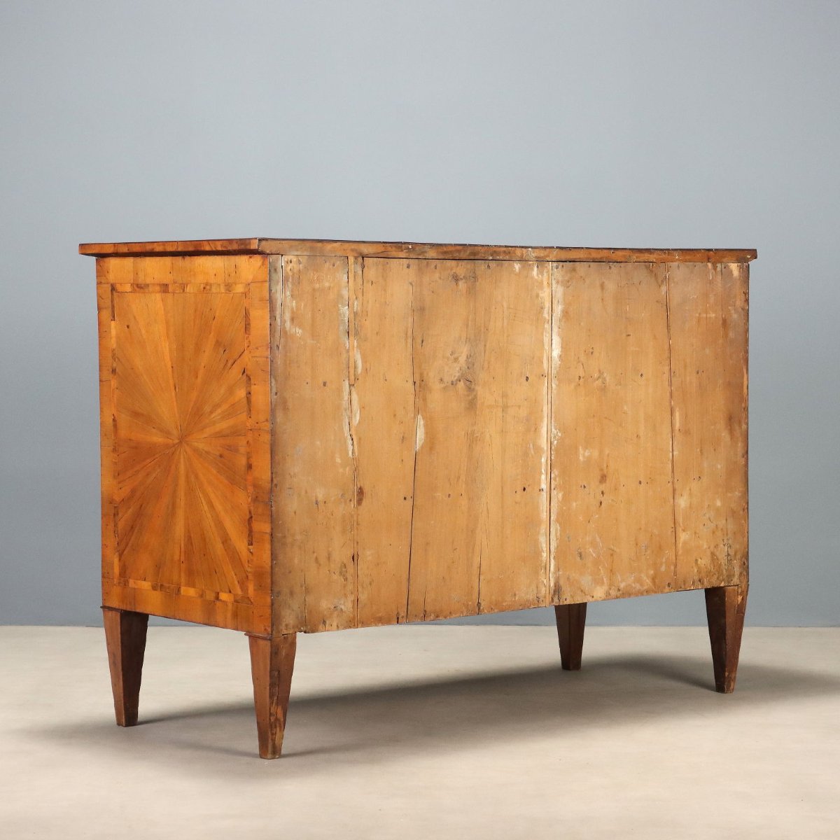 Commode Néoclassique en Noyer et Ronce Émilie, dernier quart du XVIIIe siècle-photo-7