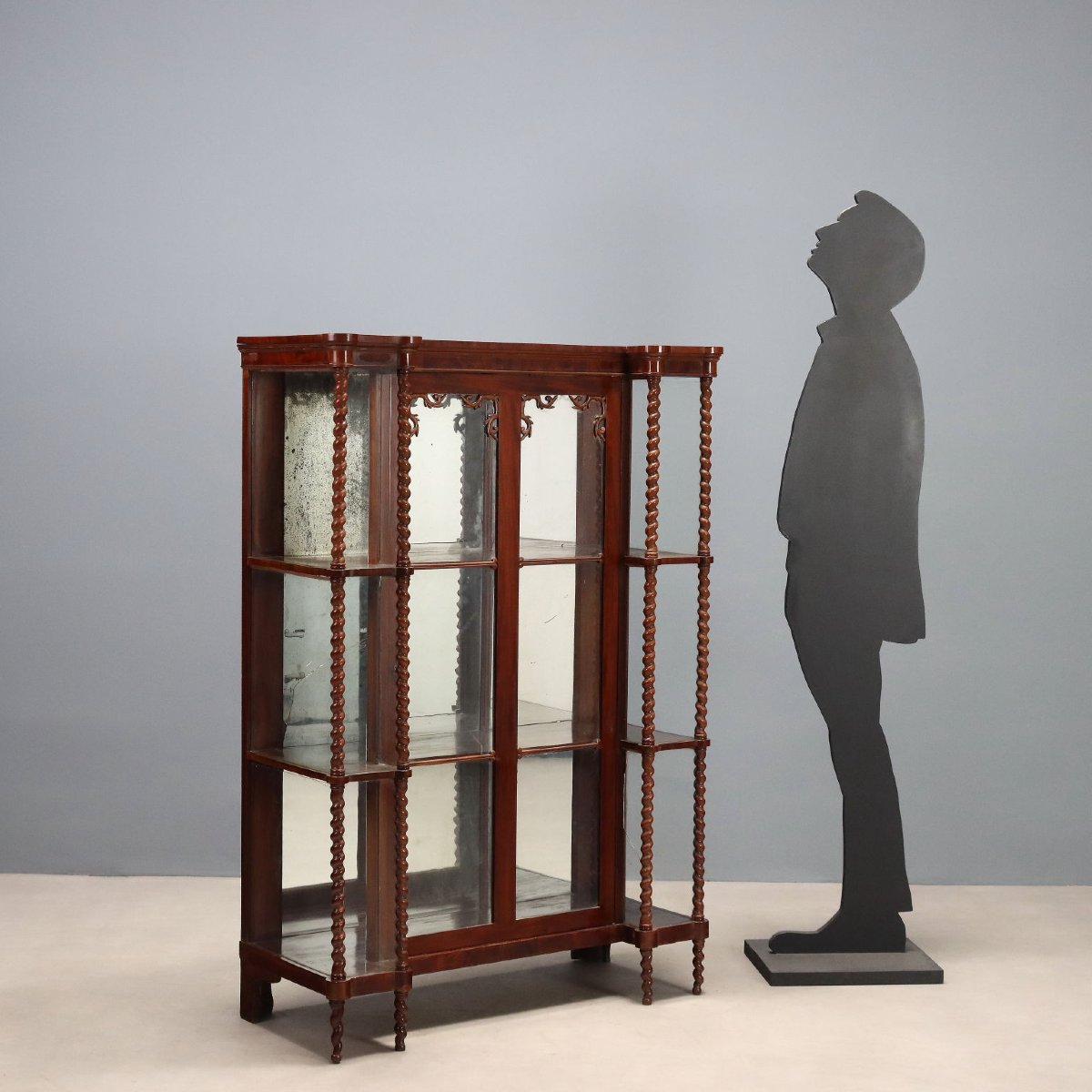 Luigi Filippo Mahogany Display Cabinet - Italy, 19th Century; Second Quarter Of The 19th Century-photo-2