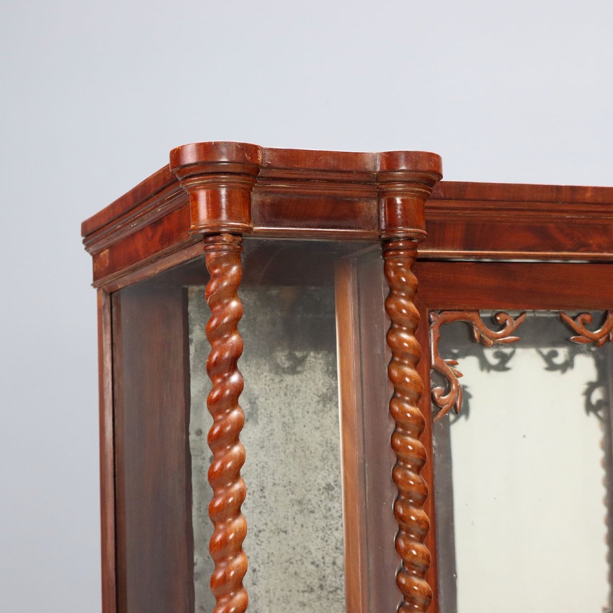 Luigi Filippo Mahogany Display Cabinet - Italy, 19th Century; Second Quarter Of The 19th Century-photo-4