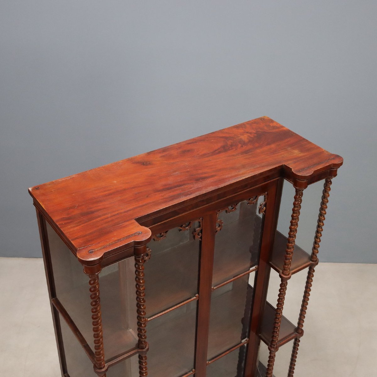 Luigi Filippo Mahogany Display Cabinet - Italy, 19th Century; Second Quarter Of The 19th Century-photo-6