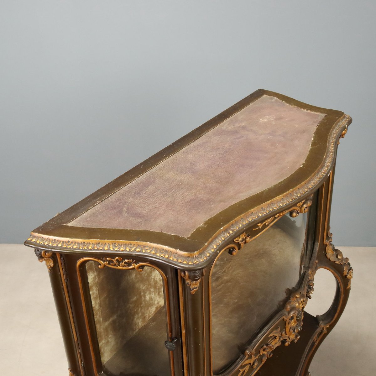 Carved And Lacquered Barocchetto-style Display Cabinet, Italy, Late 19th Century-photo-2