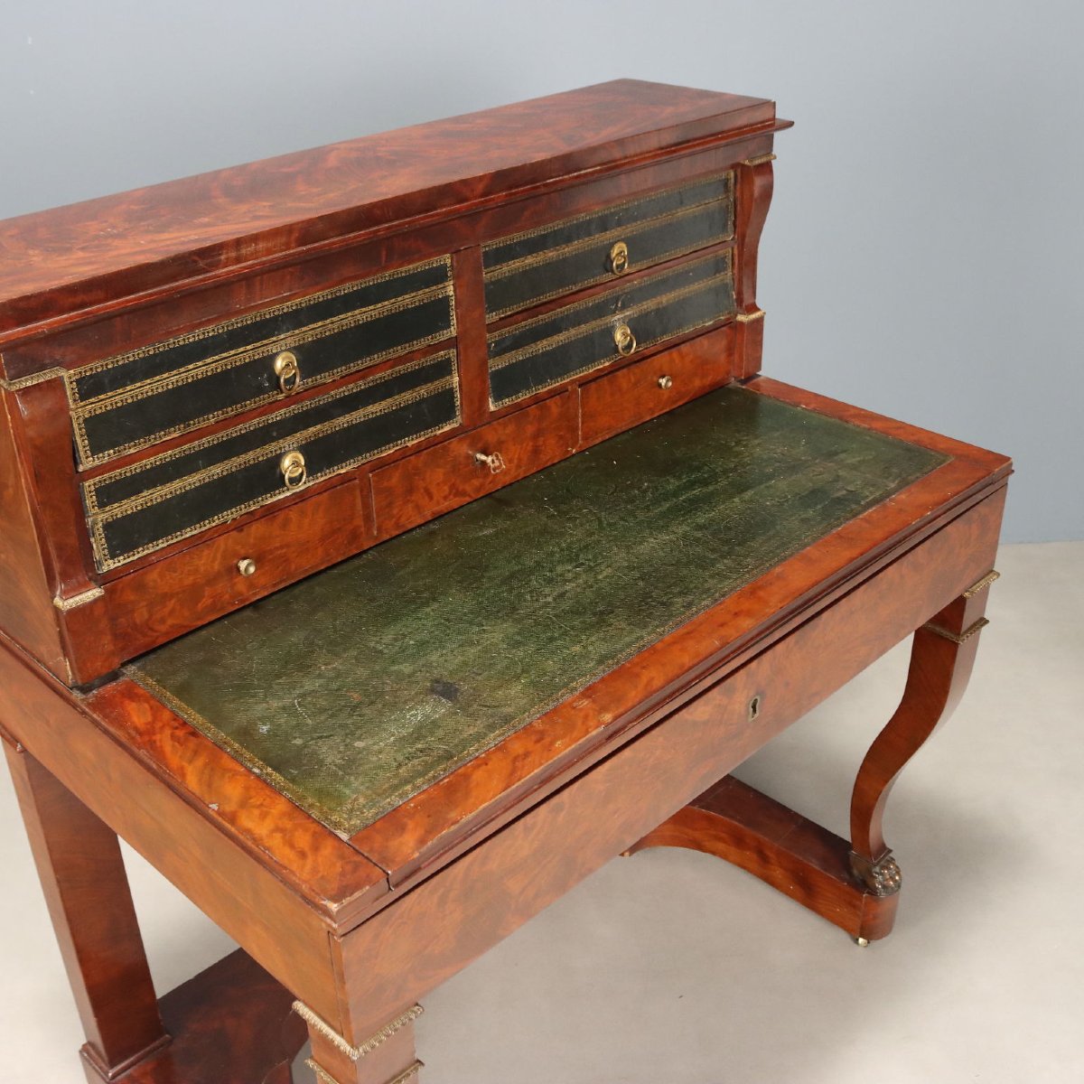 Napoleon III-style Open Desk In Mahogany, France, Second Half Of The 19th Century-photo-1