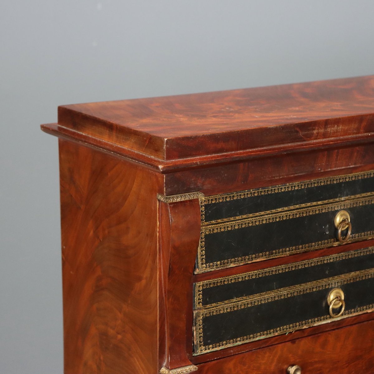 Napoleon III-style Open Desk In Mahogany, France, Second Half Of The 19th Century-photo-3