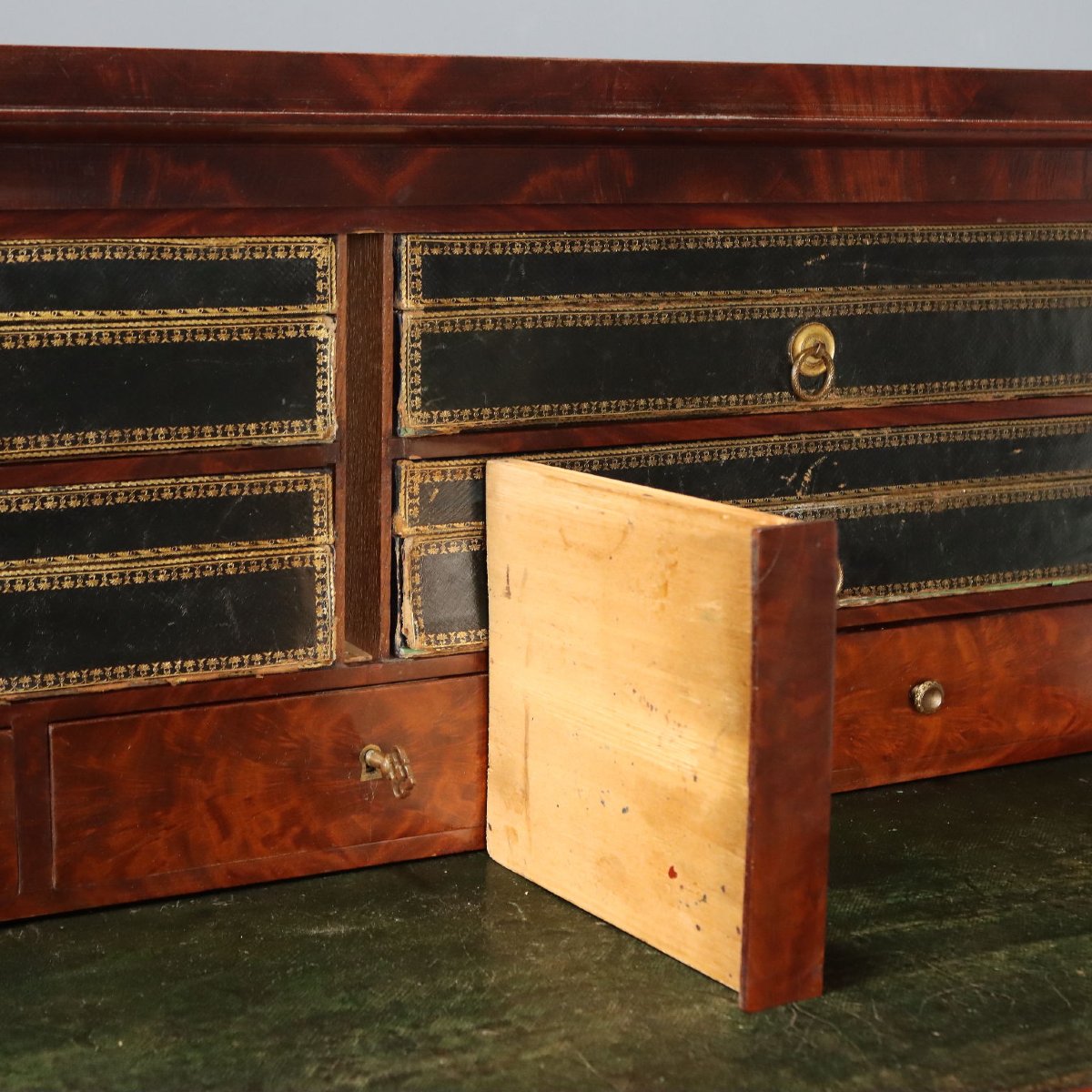 Napoleon III-style Open Desk In Mahogany, France, Second Half Of The 19th Century-photo-4