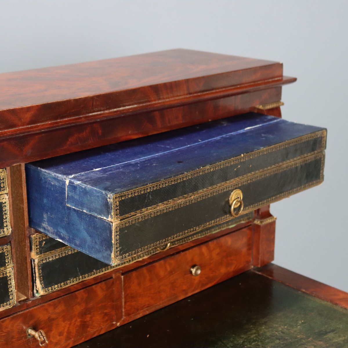 Napoleon III-style Open Desk In Mahogany, France, Second Half Of The 19th Century-photo-5
