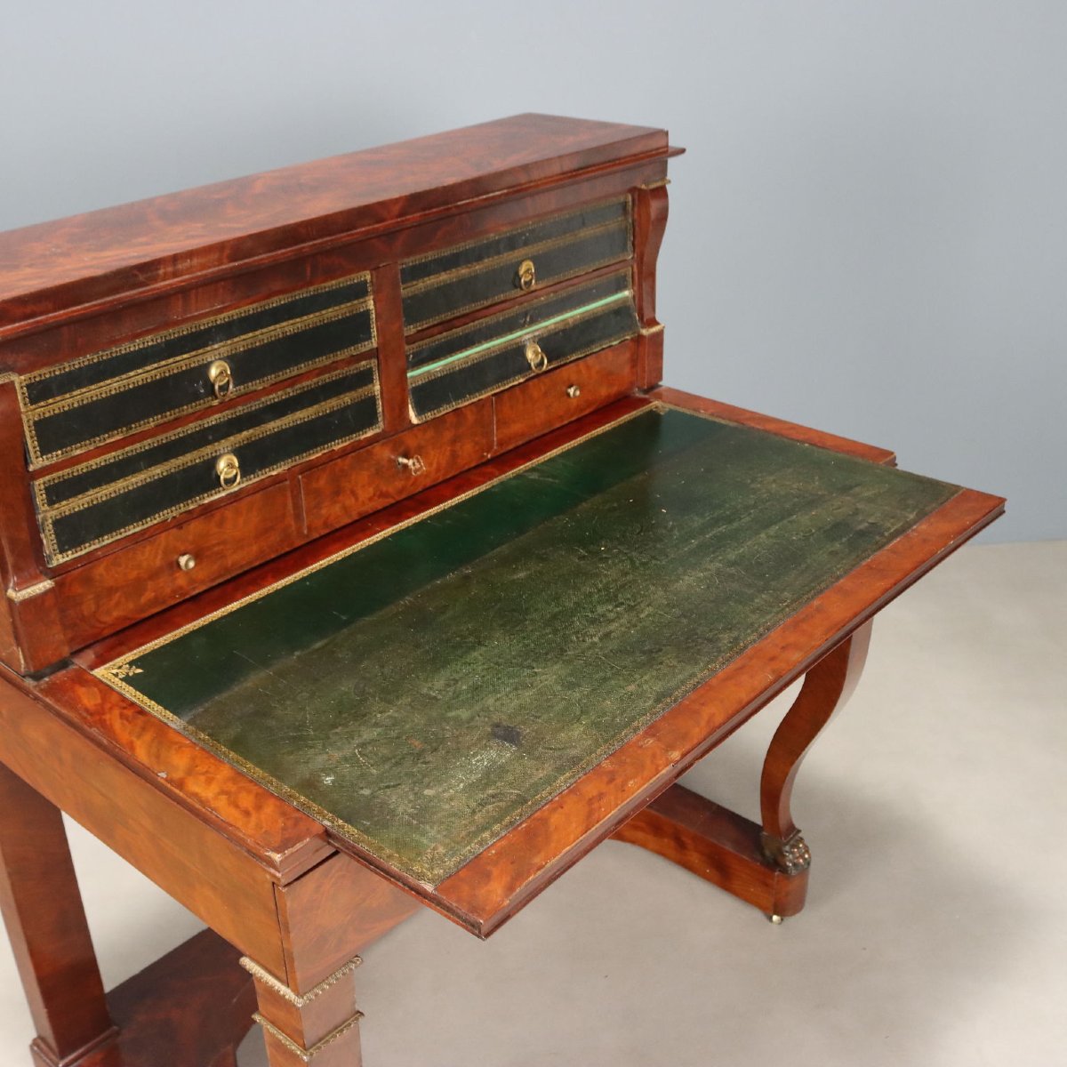 Napoleon III-style Open Desk In Mahogany, France, Second Half Of The 19th Century-photo-6