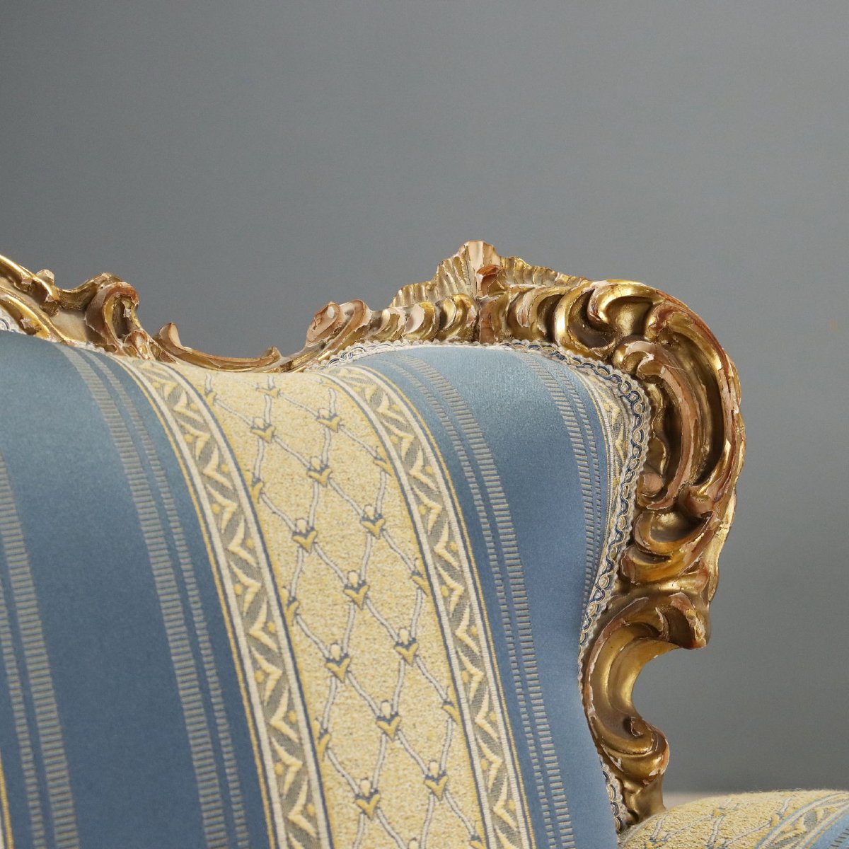Antique Armchairs Baroque Style Carved Wood XX Century Originals-photo-2