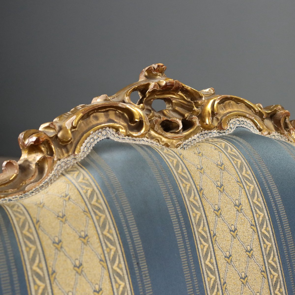 Antique Armchairs Baroque Style Carved Wood XX Century Originals-photo-3