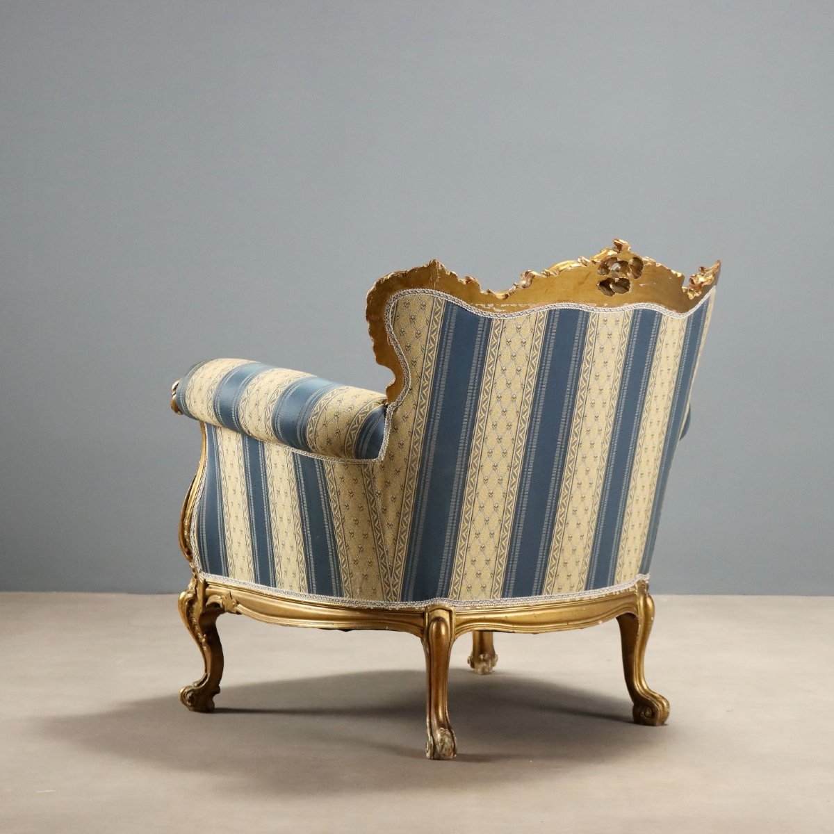 Antique Armchairs Baroque Style Carved Wood XX Century Originals-photo-8