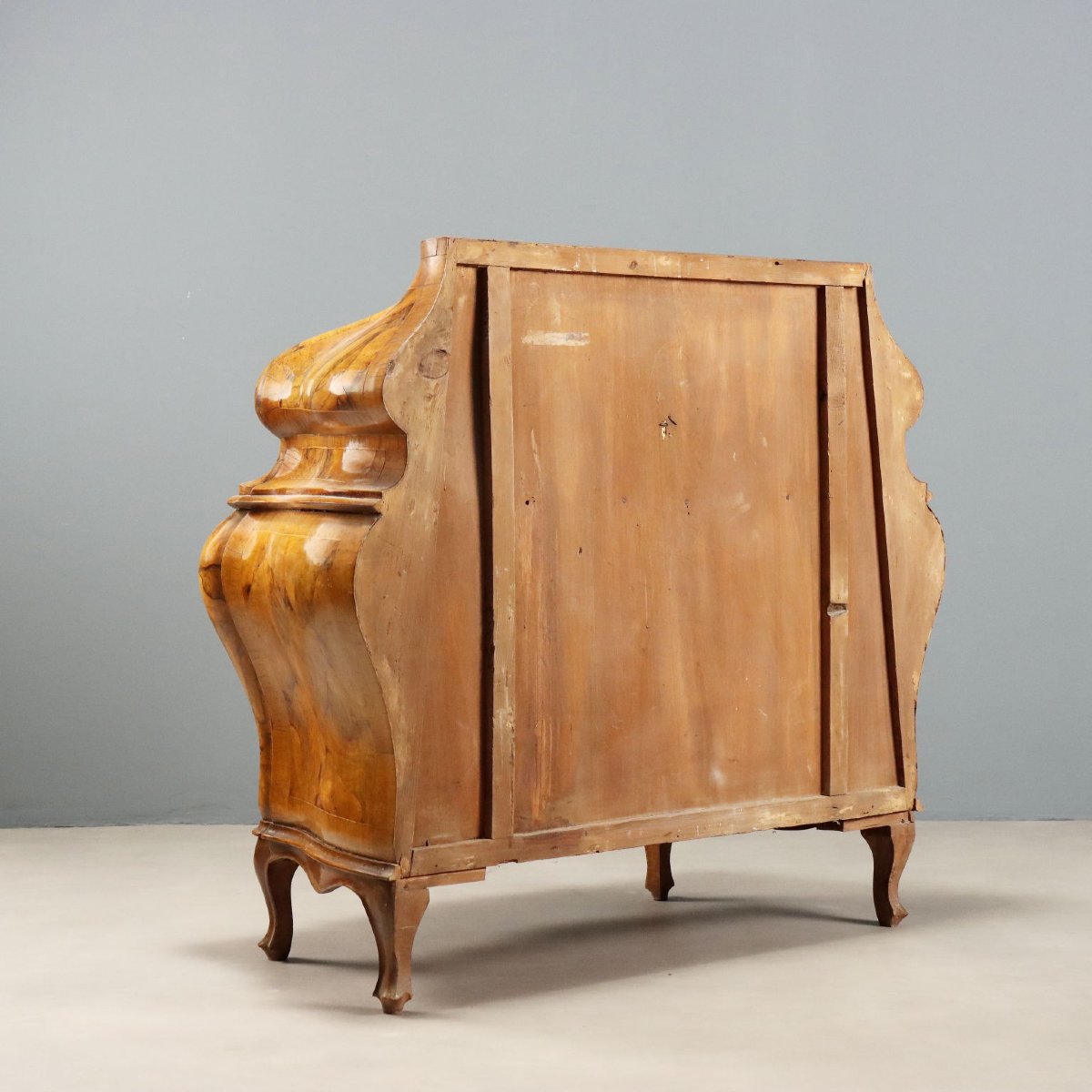 Bureau Ancien Style Baroque Noyer Érable Italie XXe Siècle Original-photo-8