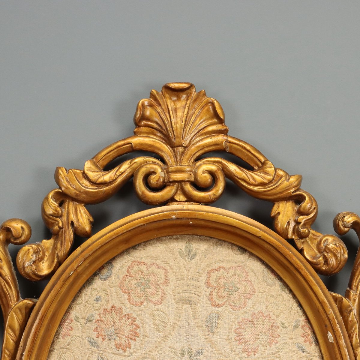 Tête de Lit Double Ancienne Bois Gravé Italie du XIXe Siècle Originale-photo-4