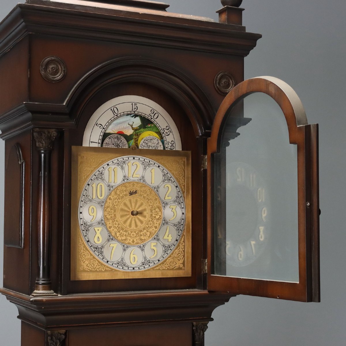 Pendule Walt Ancienne Bois Peint Allemagne du XXe Siècle Originale-photo-4