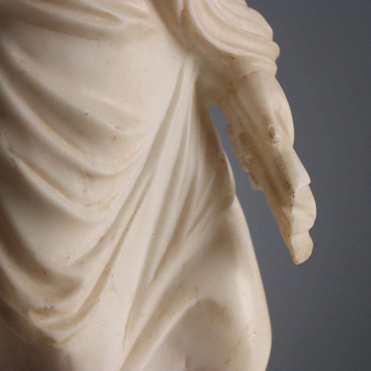 Sculpture Ancienne en Marbre Blanc Italie XIXe siècle-photo-1