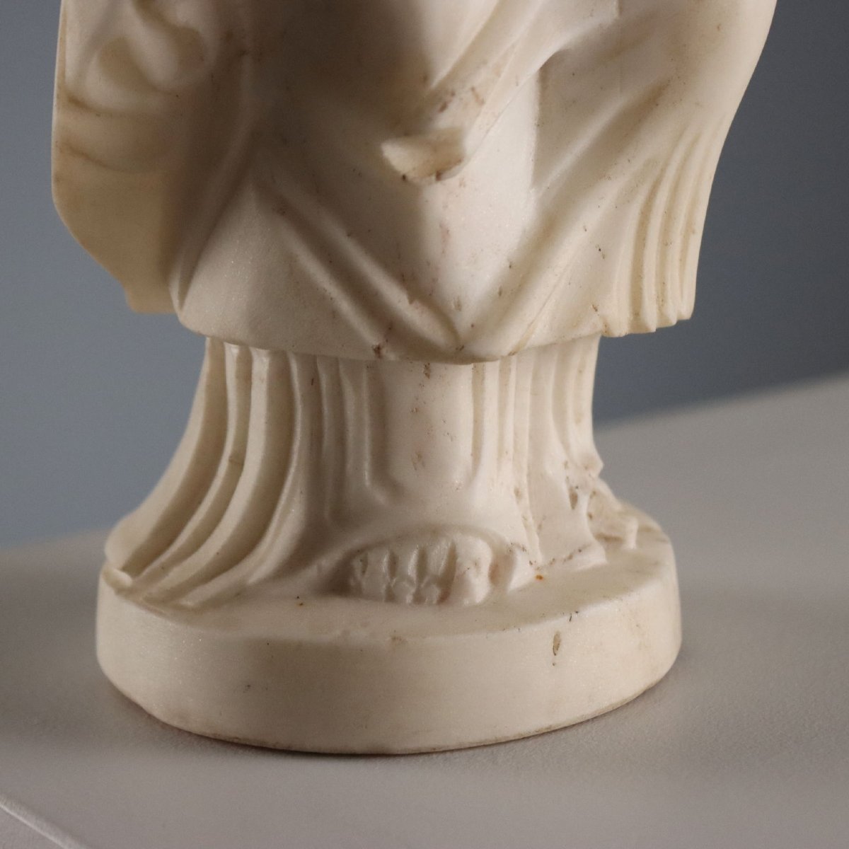 Sculpture Ancienne en Marbre Blanc Italie XIXe siècle-photo-2