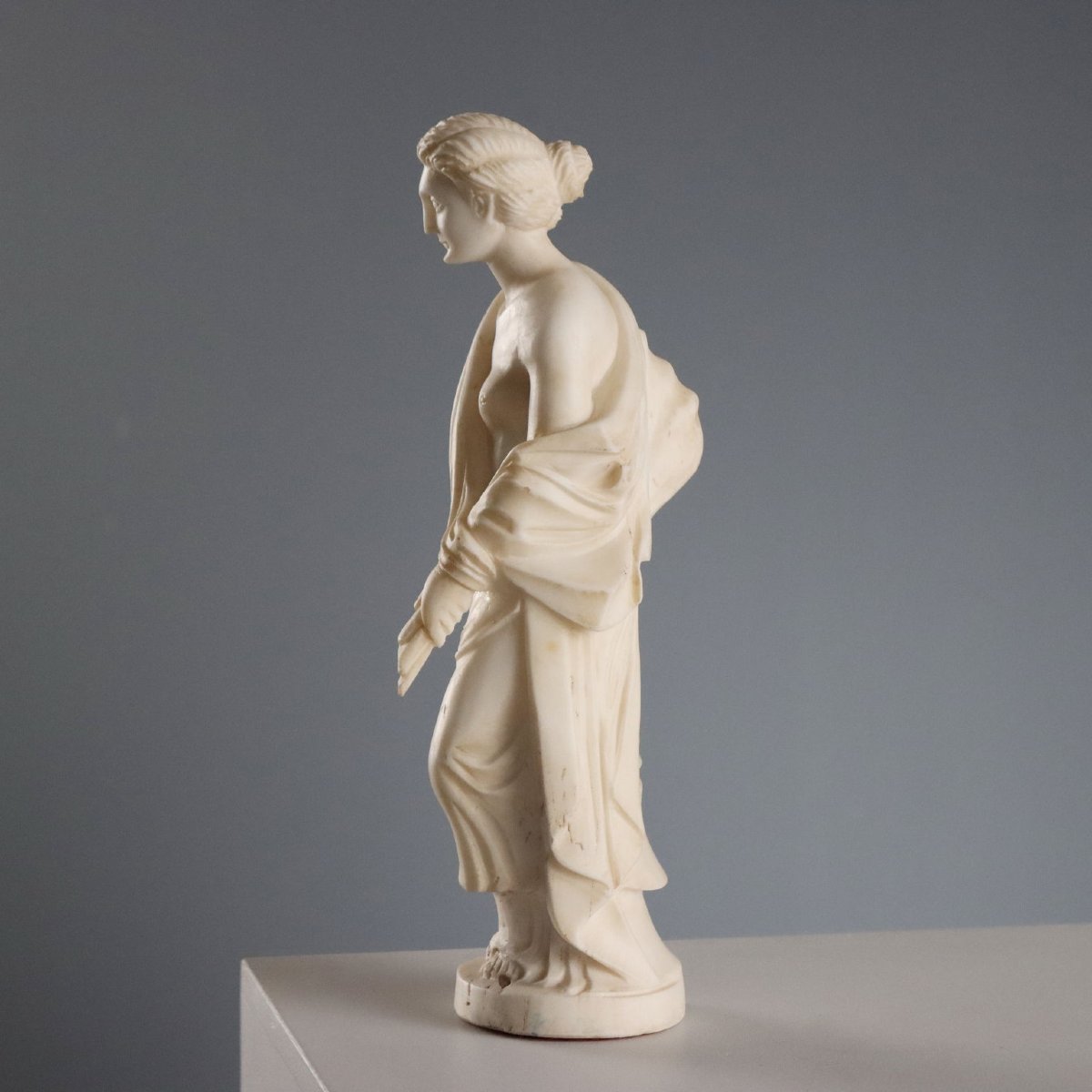 Sculpture Ancienne en Marbre Blanc Italie XIXe siècle-photo-4