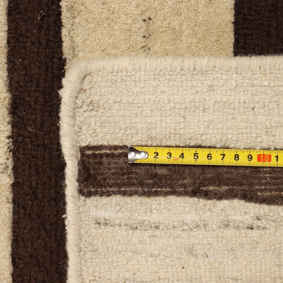 Tapis Rayé Sartori Burano Vintage Laine Fait à la Main 255 x 275 cm Original-photo-4