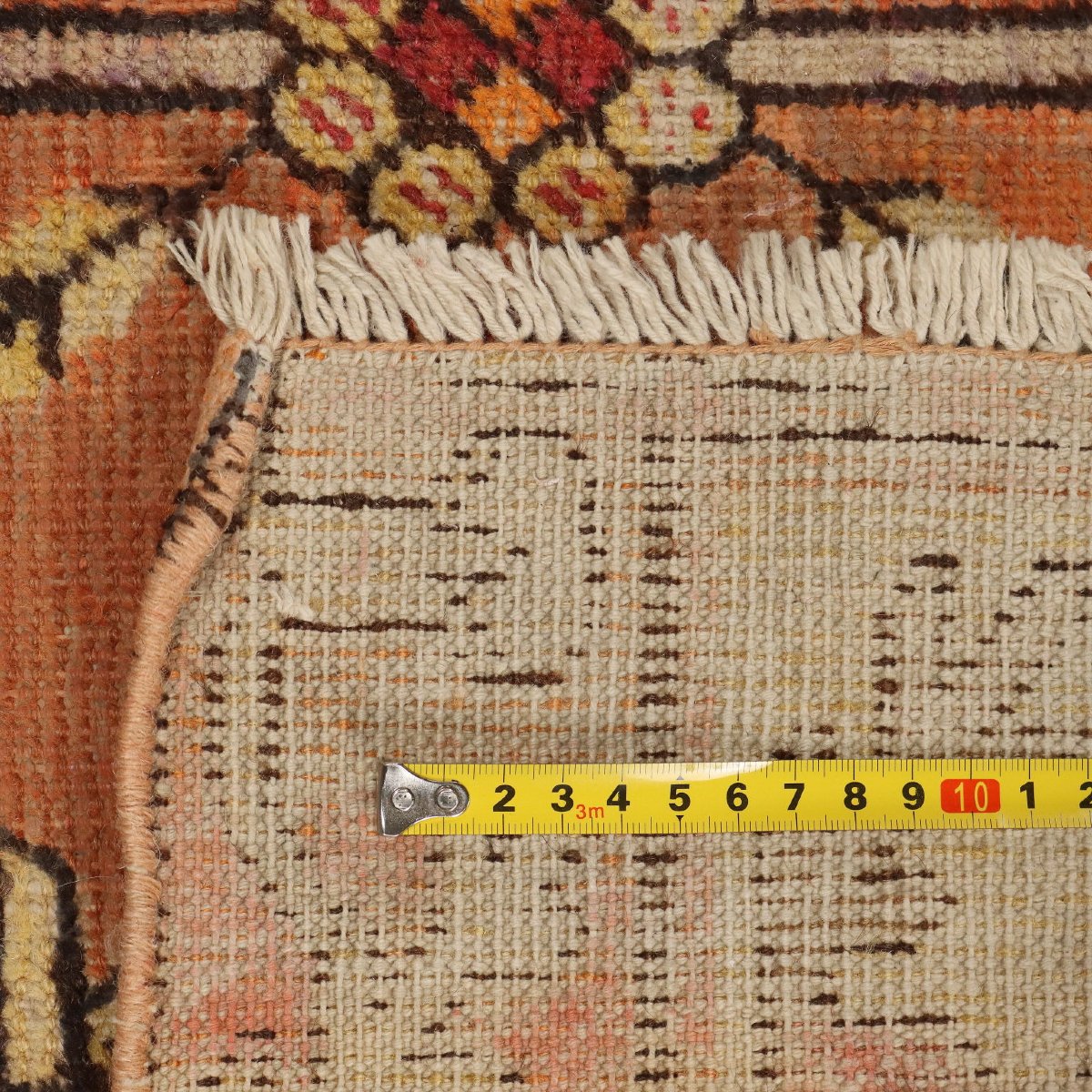 Tapis Kotan Samarkanda Ancien Laine Noeud Gros Fait à la Main Original-photo-5